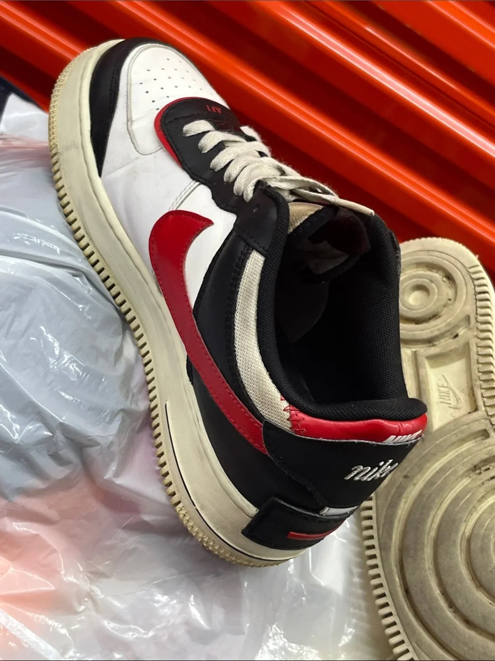 Nike Men’s Air Force 1 Low White Black Red